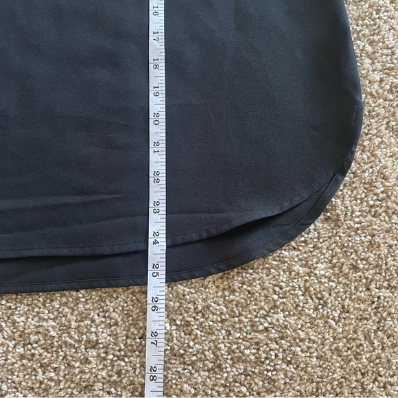 Mercer+Mettle Stretch Crepe Blouse Tunic Shirt Women’s XL Deep Black Lightweight - Picture 11 of 12